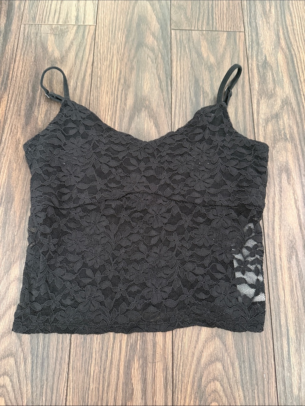 Hollister Black Floral Lace Cami